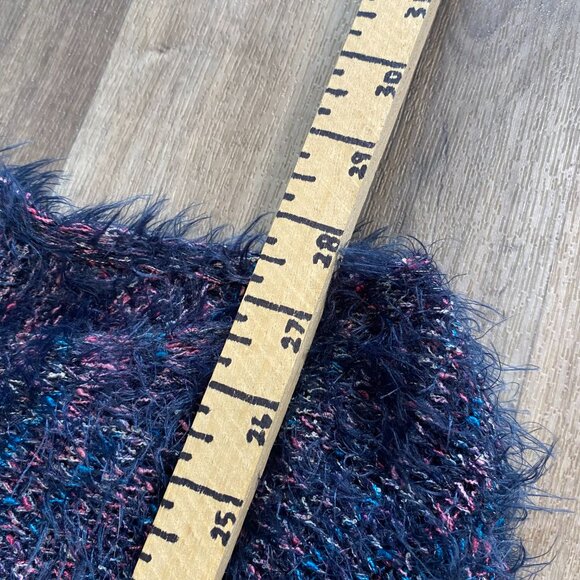 Chico's Blue Colorful Fuzzy Sweater Size 1 (M) - Picture 6 of 6